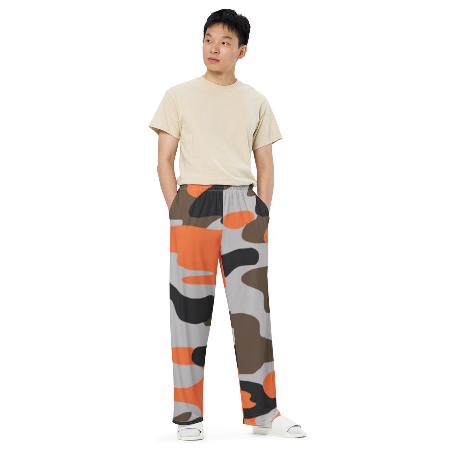 All-over print unisex wide-leg pants