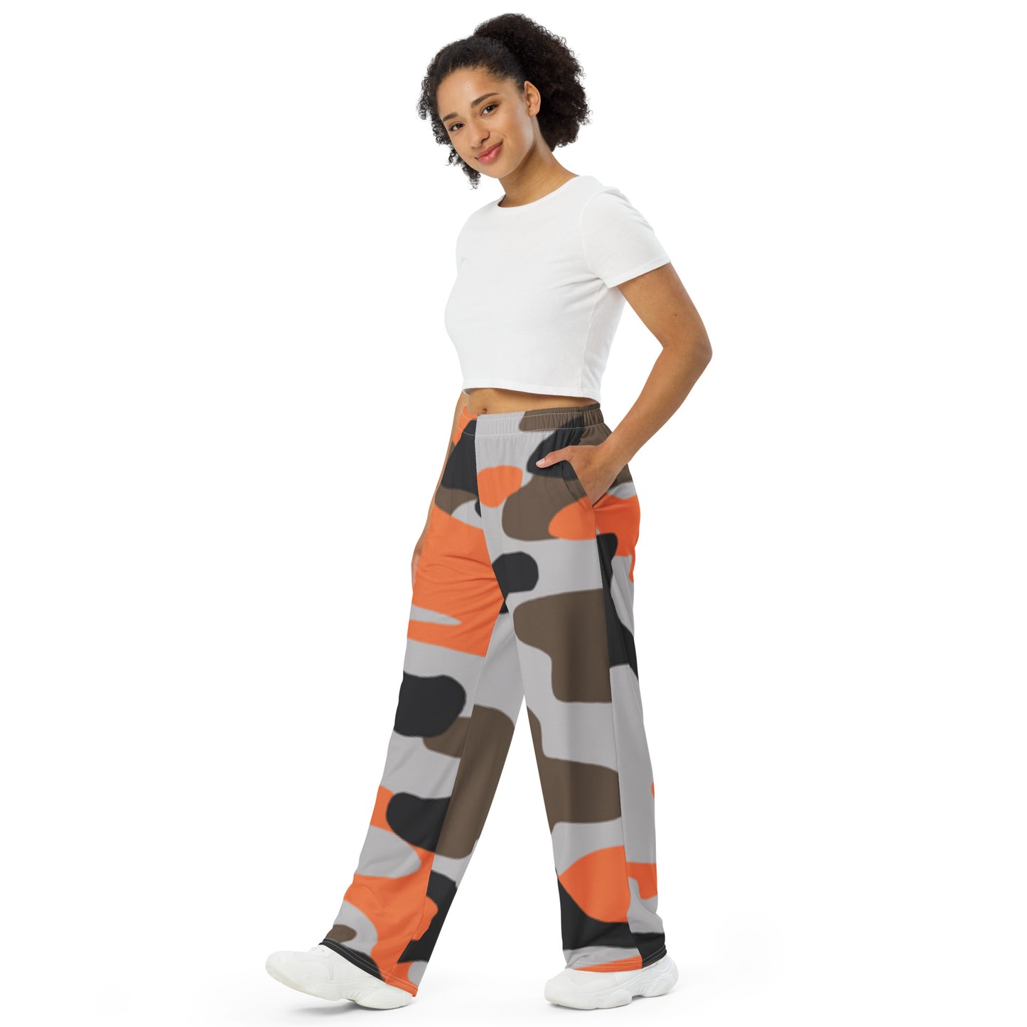 All-over print unisex wide-leg pants