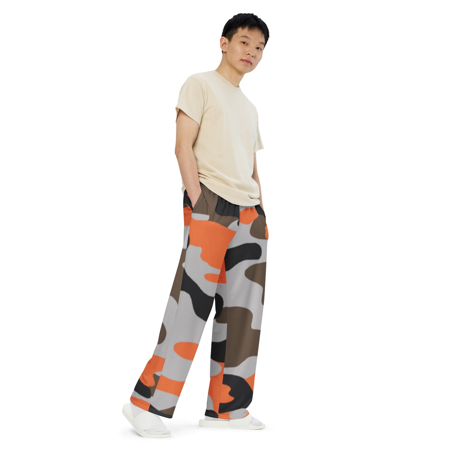 All-over print unisex wide-leg pants